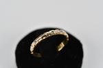 BAGUE anneau en or jaune et gris 750 millièmes à...