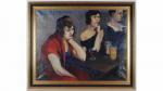 LE SCOUEZEC Maurice (1881-1940). "Trois femmes au café"