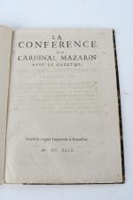 [MAZARINADES].
La Conference du Cardinal Mazarin avec le Gazetier. Jouxte la...