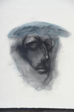 KOLLER Ben Ami (1948-2008). "Portrait", aquarelle sur papier. 75 x...
