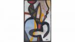 ALTAN Jean-Michel (1913-1960) "Composition" Huile sur toile