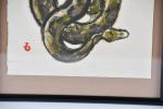 DELUERMOZ, Henri (1876-1943). "Le serpent" Monotype signé du monogramme de...