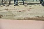 AUDY, Johnny (1844-1882). "Attelage au repos", aquarelle signée en bas...