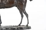 WILLIS-GOOD, John (1845-1879) (d'après). Cheval harnaché. Bronze d'édition à patine...