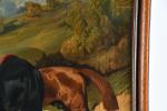 De DREUX (1810-1860) (d'après). "Lad assis avec deux chevaux de...