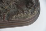 DUBUCAND, Alfred (1828-1894). "Chien de vénerie", bronze à patine brune,...