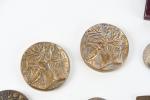 MEDAILLES (lot de 22) en bronze ou bronze argenté, XIXème...