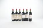 LOT de 6 bouteilles :
3 blles Saint-Estèphe, Grand Vin, Château...