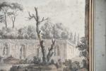 ECOLE FRANCAISE du XVIIIème siècle. Jardins de la villa Médicis,...