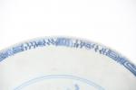 CHINE (fin XVIIIème). Quatre assiettes rondes en porcelaine à décor...