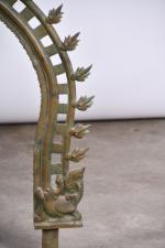 ASIE (moderne). "Shiva", bronze à patine brune, ajouré. H. 106...