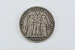 MONNAIES d'ARGENT (5) : 1 x 50 francs Hercule ;...
