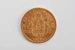 MONNAIES d'OR (3) : 20 francs 1852, 1863,1868. Poids :...