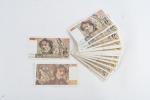 LOT 50 billets de 100 F Delacroix - 1978 (2ex)...
