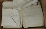LINGE (3 cartons) comprenant : serviettes de tables, nappes et...