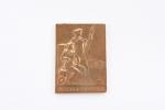 MEDAILLE en bronze "Travail et Industrie". Bessonneau Angers. 6,8 x...