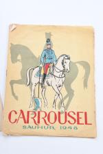 LOT : programme Carrousel Saumur 1948, deux cartes "Bon pour...