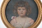 BARCAT, Jacques (1877-1955). Portrait de fillette. Pastel sur papier signée...