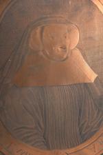 PLAQUE de GRAVURE en cuivre à sujet du portrait d'"Anne...