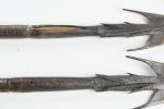 FLECHES (quatre) et une lance AFRICAINE, bois et fer. L....