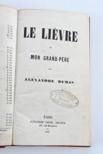 DUMAS Alexandre. Le lièvre de mon grand-père. Paris, Alexandre Cadot,...