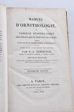 ORNITHOLOGIE. TEMMINCK Coenraad Jacob. Manuel d'ornithologie, ou Tableau systématique des...