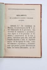 Reglamento de la sociedad de cazadores y pescadores de Huesca....