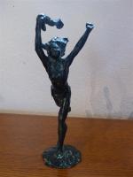 PEYRE Raphaël Charles (1872-1949). "Femme drapée courant", bronze à patine...