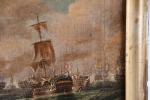 ECOLE FRANCAISE du XIXème siècle. "Bataille navale : Trafalgar", huile...
