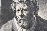 VAN RIJN, Rembrandt (1606-1669) (d'après). Deux gravures : portrait d'homme...