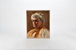 DE LEIRIS, JT (?), XIXème siècle. Portrait de femme. Huile...