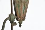 LAMPE à huile en laiton. XIXème siècle. H. 51 cm
