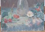BRESLAU, Louise Catherine (1856-1927). "Nature morte au bouquet de fleurs",...