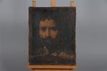 ECOLE ROMAINE vers 1800. "Portrait d'homme", huile sur toile. 33,5...