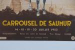 AFFICHE CARROUSEL de SAUMUR, juillet 1953. 54 x 39 cm...