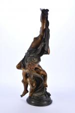 MADRASSI, Luca (1848 - 1919). Vénus et l'Amour. Bronze à...