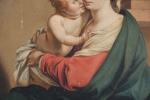 ECOLE FRANCAISE vers 1700 d'après Simon VOUET. Vierge à l'Enfant....