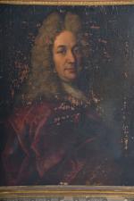 ECOLE FRANCAISE vers 1730 "Gentilhomme à la cape rouge" et...
