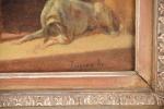 FRAGONARD, Alexandre Évariste (1780-1850). Scène d'adieu. Huile sur toile signée...