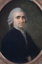ECOLE FRANCAISE vers 1760, entourage de VESTIER. "Portrait d'homme en...