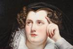 BRETON, Céleste Sophie (1787-c.1839). Marie Stuart. Peinture sur porcelaine, copie...