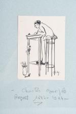BERJOLE, Charles (Angers 1884-1924). Suite de six dessins à l'encre...