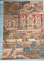 CHINE - Fin Dynastie MING (1368 - 1644)
Encre polychrome sur...