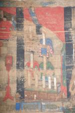 CHINE - Fin Dynastie MING (1368 - 1644)
Encre polychrome sur...