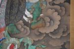 CHINE - XVIIIe siècle
Importante encre polychrome sur soie, le roi...