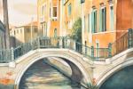 GANNE, Yves (1956). "Pont de Venise", huile sur toile signée...