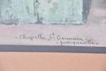 DORRÉE, Émile (1883-1959). "Chapelle St Germain Querqueville (Manche)". Crayons de...