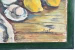 POUGET, Marcel (1923-1985). Nature morte au citron. Huile sur toile...