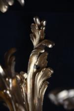 APPLIQUES (paire d'importantes) à riche décor en bronze ciselé et...