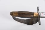 DAGUE ou POIGNARD, acier, manche bois et laiton, XIXème siècle....
